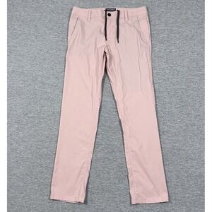 686 Everywhere Pants Mens 32x32 Pink Slim Straight Drawstring Outdoor Travel